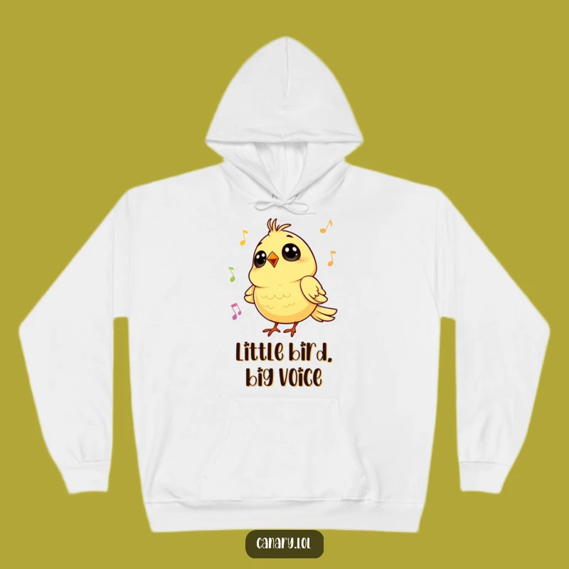 Funny Canary Singing Hoodie: Cozy Cheerful Bird Sweatshirt