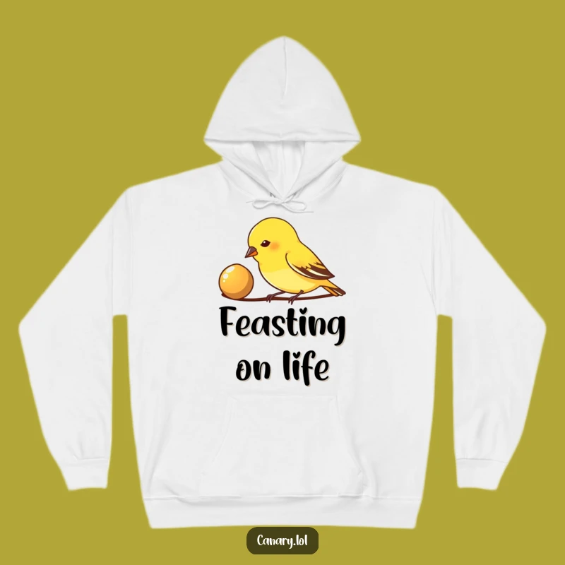 Funny Pecking Canary Bird Hoodie: Cozy Up to Your Goals