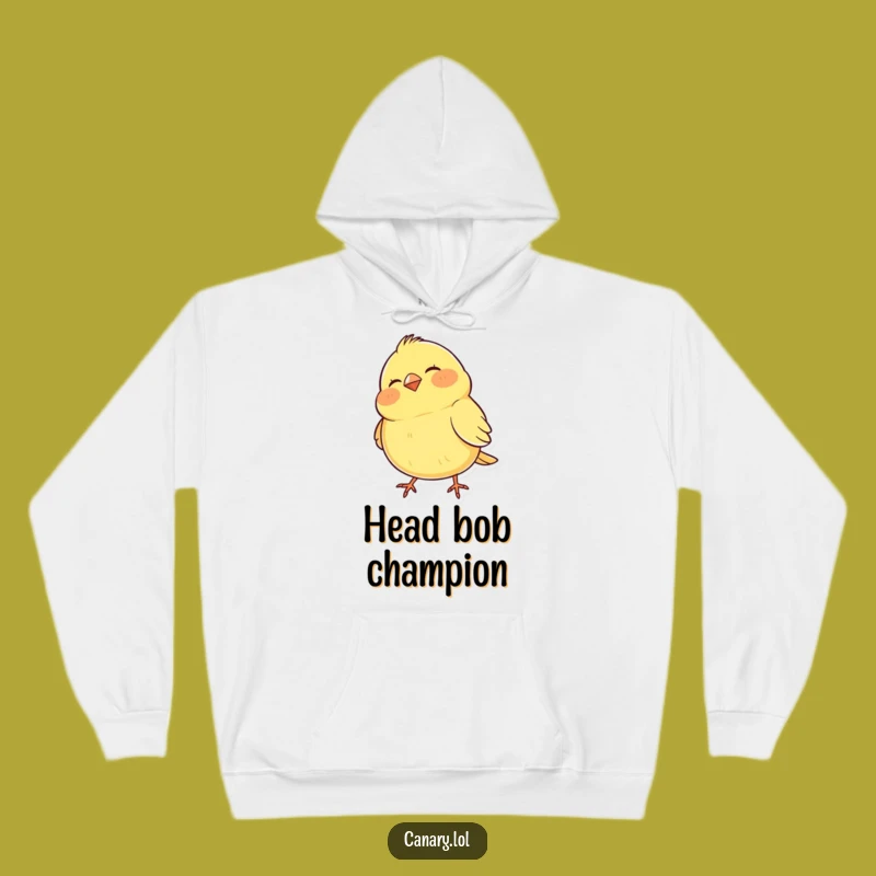 Funny Canary Bobbing Hoodie: Cozy Comfort with a Rhythmic Head-Bopping Bird Design