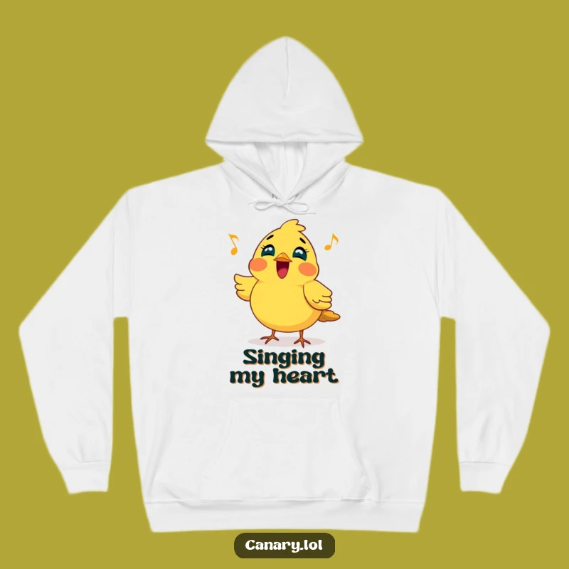 Funny Canary Singing Hoodie - Cheerful Comfort, Perfect Cozy Funny Gift