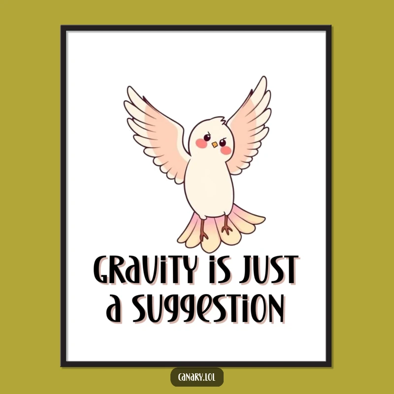 Free Printable Wall Art: Funny Bird Pirouette Art - Humorous Downloadable Decor