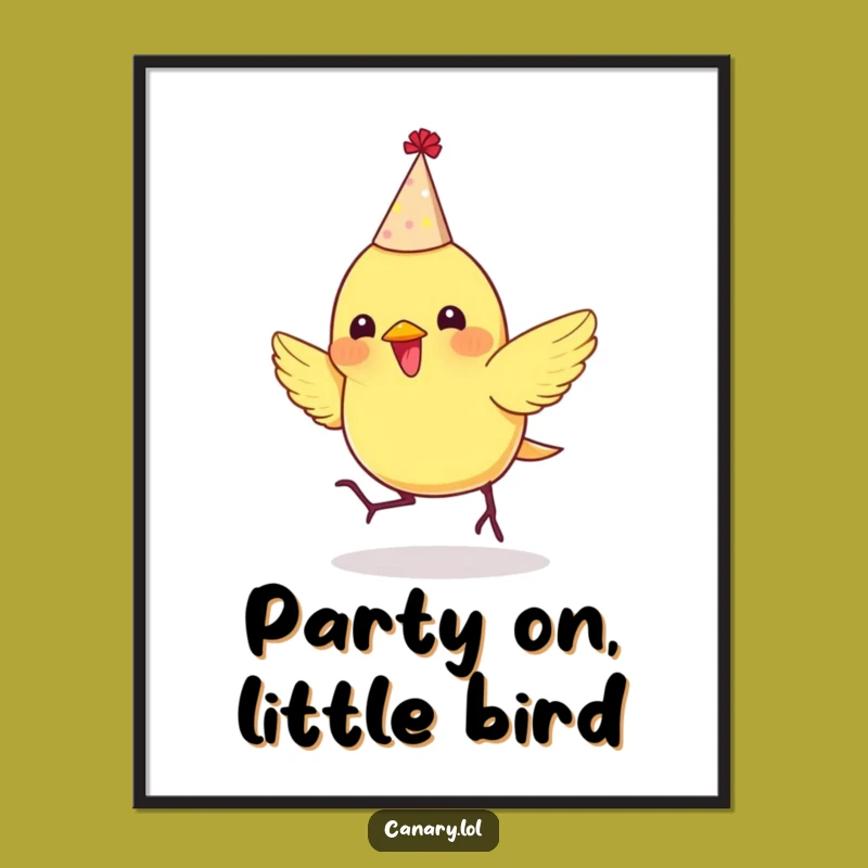 Free Printable Party Canary Wall Art: Bouncing Fun Downloadable Decor
