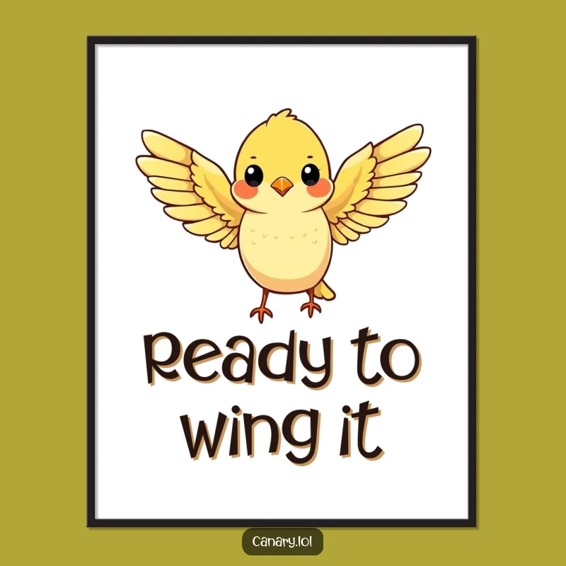 Printable Wall Art: Free Flying Canary, Inspiring Downloadable Decor