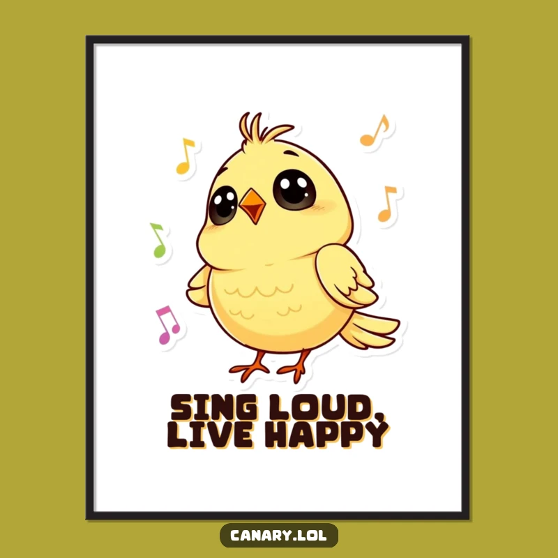 Free Printable Canary Wall Art: Cheerful Song Downloadable Decor
