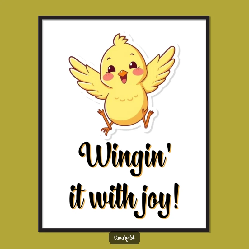 Free Printable Wall Art: Happy Canary Leap - Funny Downloadable Decor