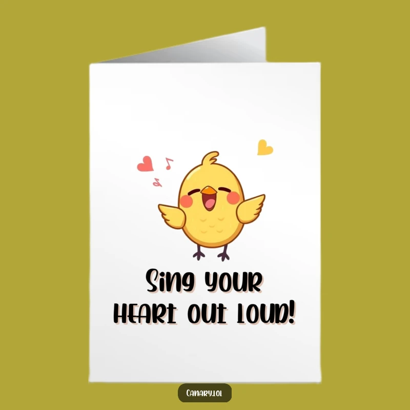 Free Printable Birthday Card: Singing Bird for a Joyful Celebration - Downloadable Gift