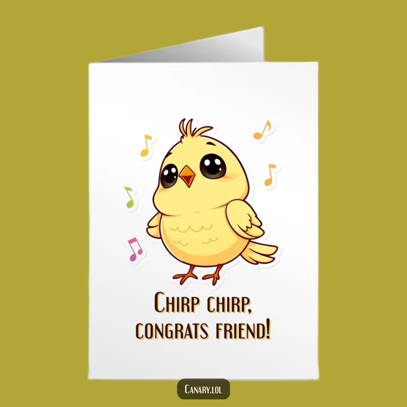 Free Printable Canary Congrats: Cheerful Song Downloadable DIY Gift