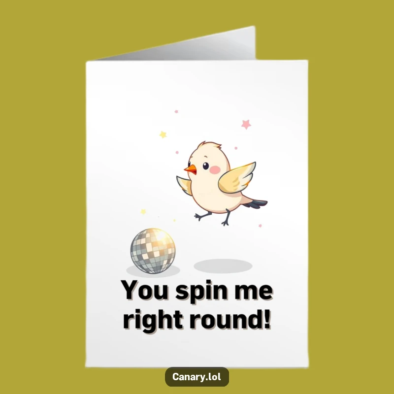 Free Printable Congrats Card: Disco Bird Celebration - Humorous Downloadable