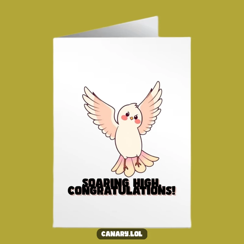 Free Printable Congratulations Card: Graceful Bird Pirouette Celebration - Downloadable