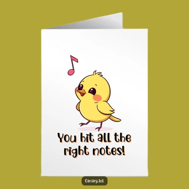 Free Printable Congrats Card: Canary's Mischief for Your Big Win - Downloadable