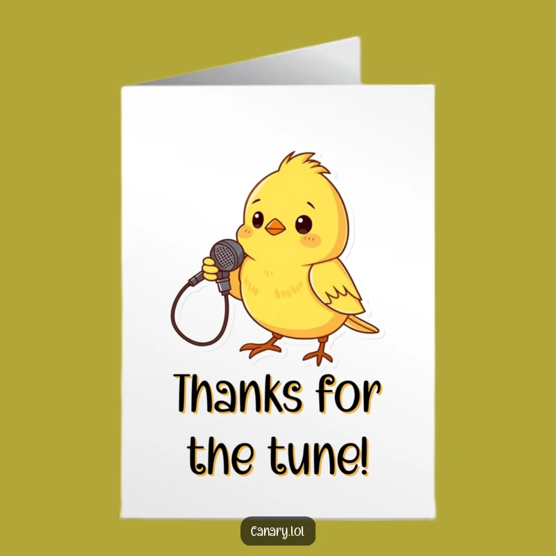Free Printable Thank You Card: Canary's Sweet Song - Heartfelt Downloadable Gift