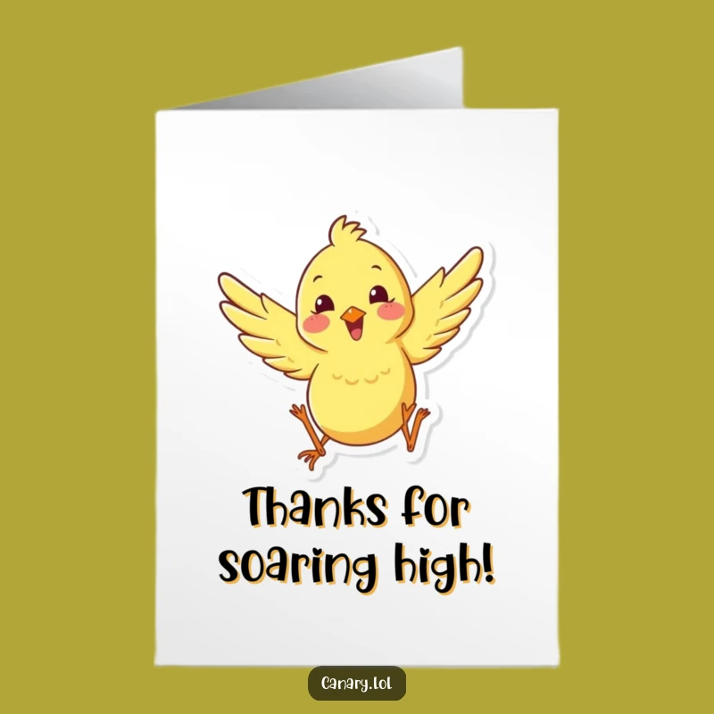 Free Printable Thank You Card: Happy Canary Leap - Funny Gift