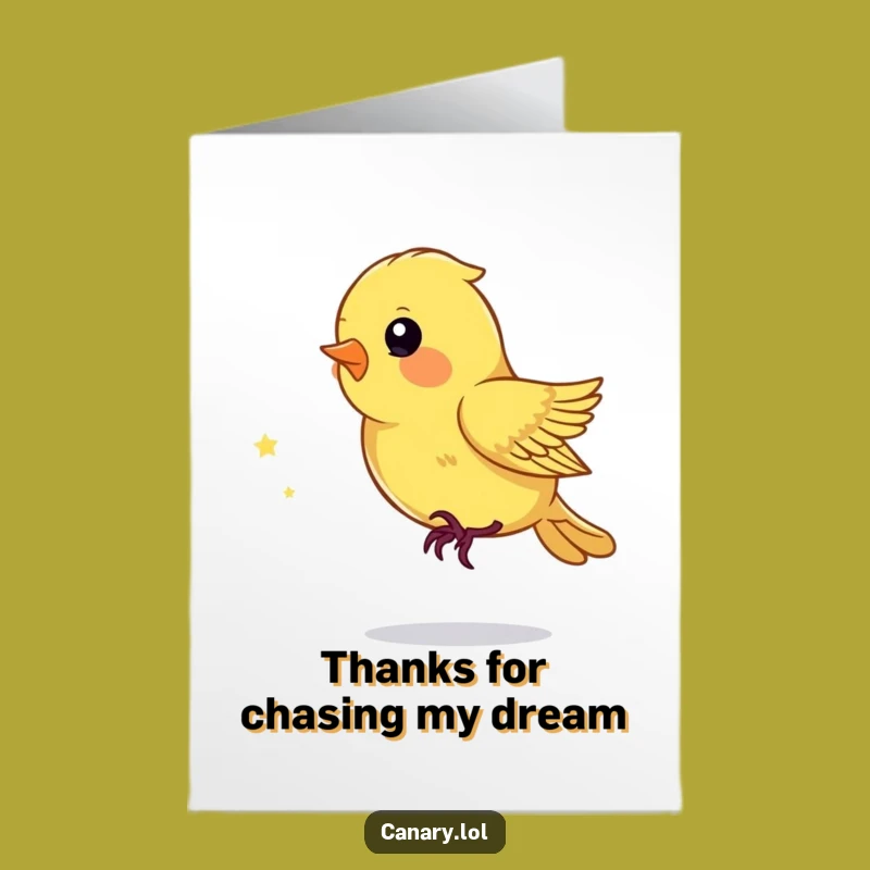 Free Printable Thank You Card: Playful Canary's Sparkly Thanks Gift Download
