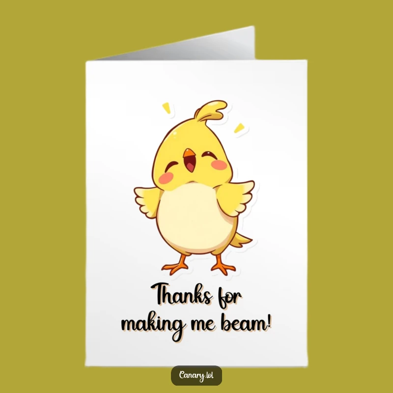 Free Printable Thank You Card: Proud Canary Thanks - Funny Gift