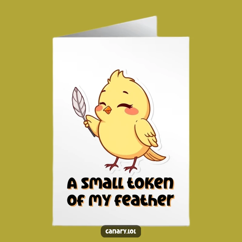 Free Printable Thank You Card: Winking Canary's Feathered Token of Thanks