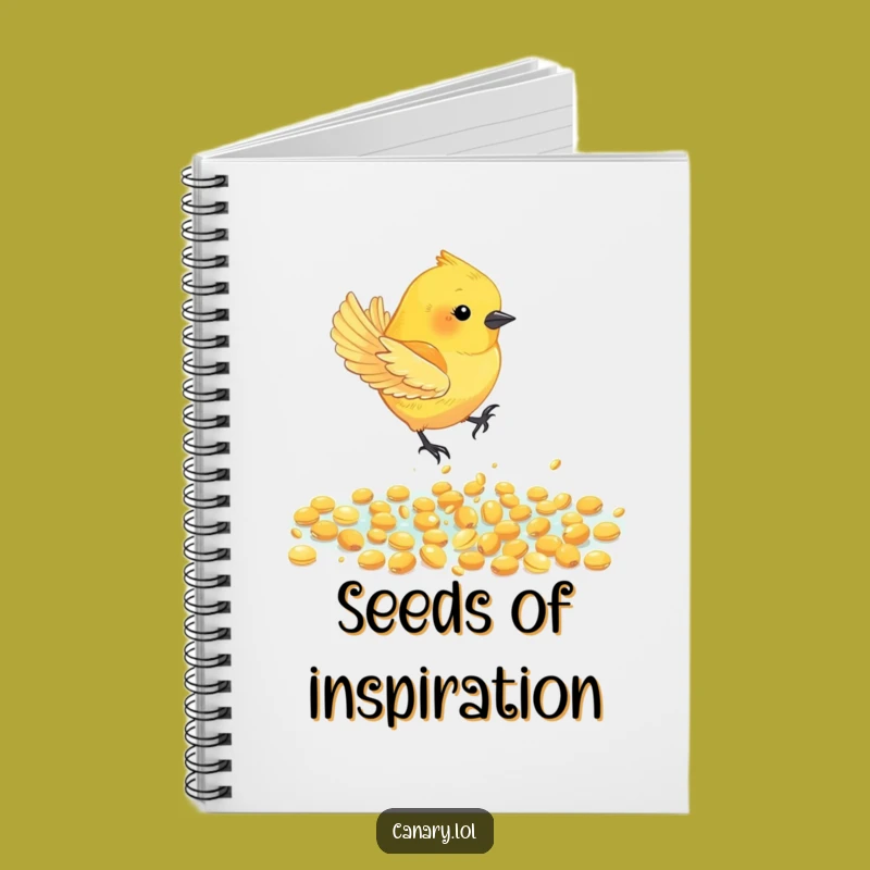 Funny Canary Bird Seed Dive Notebook - Capture Ideas, Golden Seeds, Perfect Humorous Gift