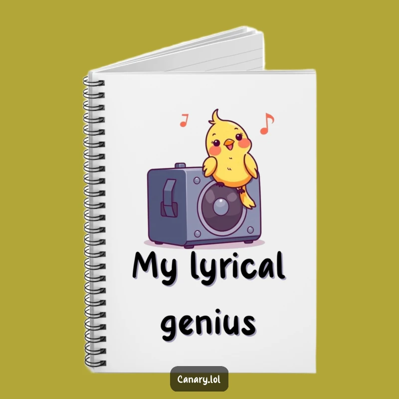 Funny Canary DJ Notebook: Music Lover's Journal, Perfect for Funny Gift