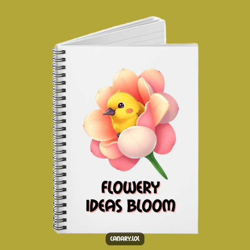 Funny Canary Flower Notebook - Curious Ideas, Perfect Journal Funny Gift