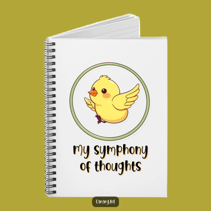 Funny Canary Loop Notebook: Jot Down Joy, Cheerful Bird, Perfect Funny Gift