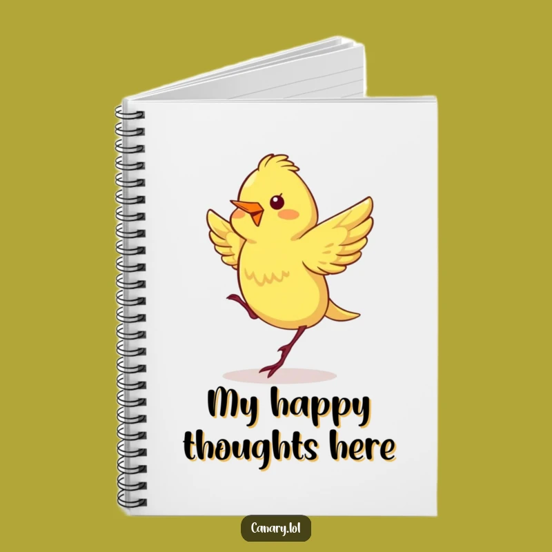 Funny Dancing Canary Notebook - Cheerful Bird Lover's Journal