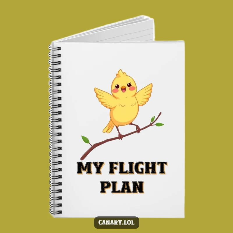 Funny Dancing Canary Notebook: Jot Down Ideas with Birdy Flair