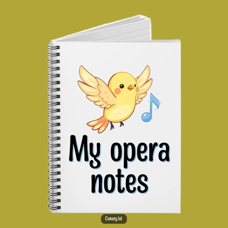 Funny Musical Canary Notebook: Songbird Journal Gift for Notes