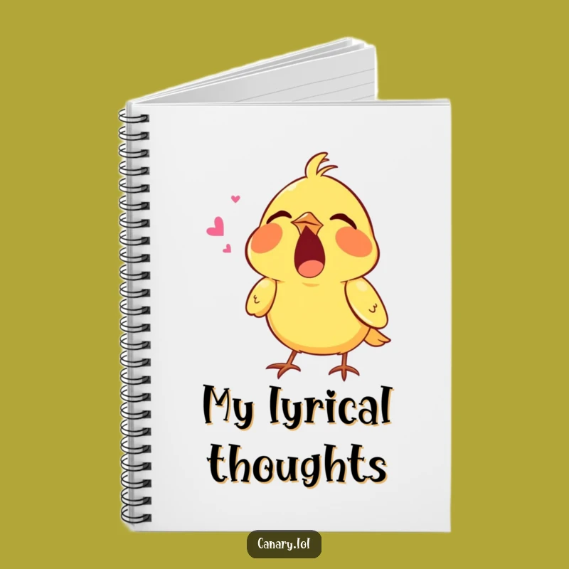 Funny Singing Canary Notebook: Jot Down Lyrics with Hilarious Flair