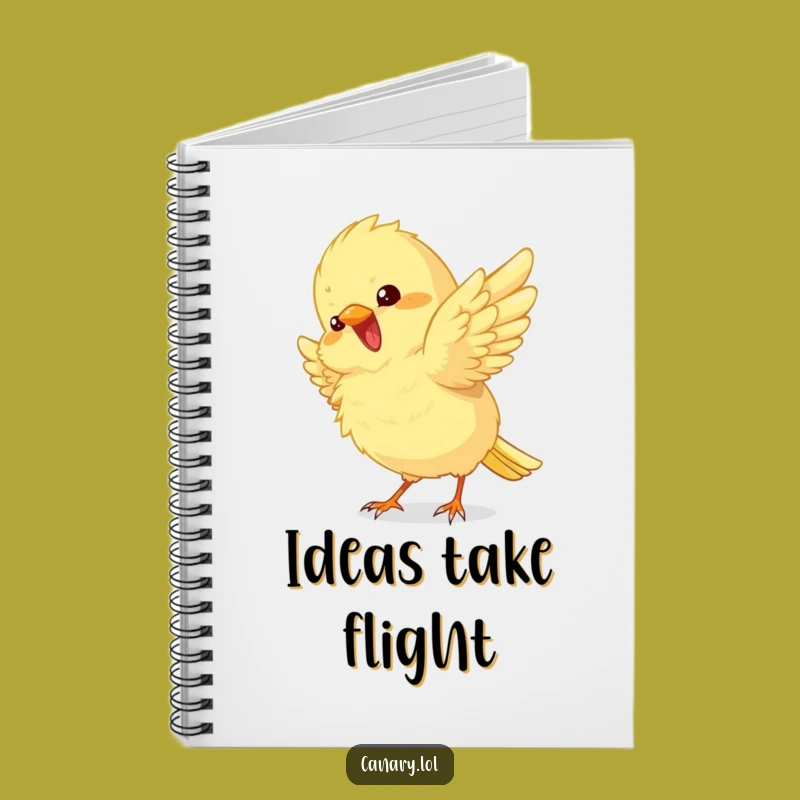 Funny Fluffy Canary Notebook: Jot Down Exciting Ideas with a Joyful Bird