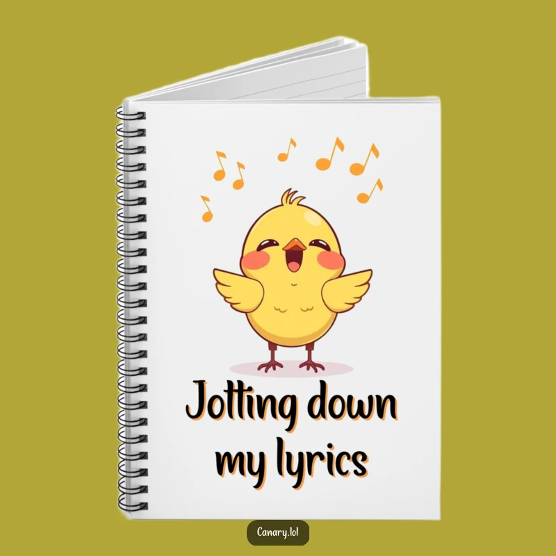 Funny Kawaii Canary Singing Notebook - Jot Down Melodies and Bright Ideas