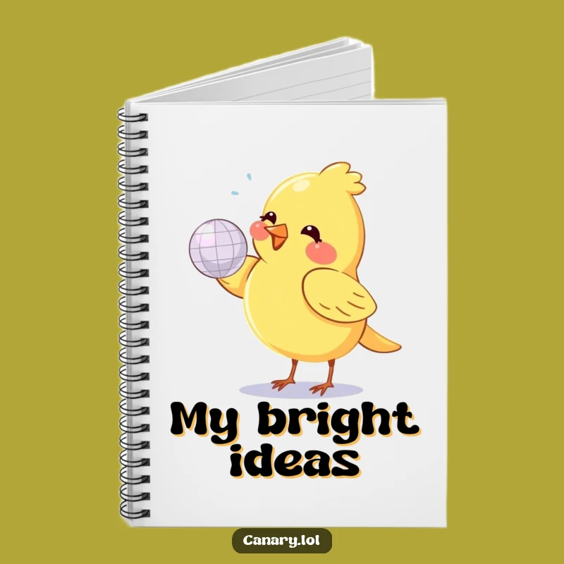 Funny Canary Disco Notebook: Jot Down Your Moves! A Hilarious Funny Gift.
