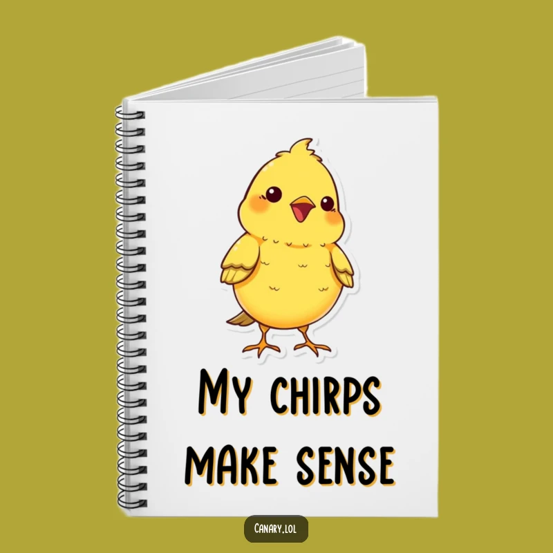 Funny Kawaii Canary Notebook: Cheerful Chirping Bird Journal for Creative Ideas!
