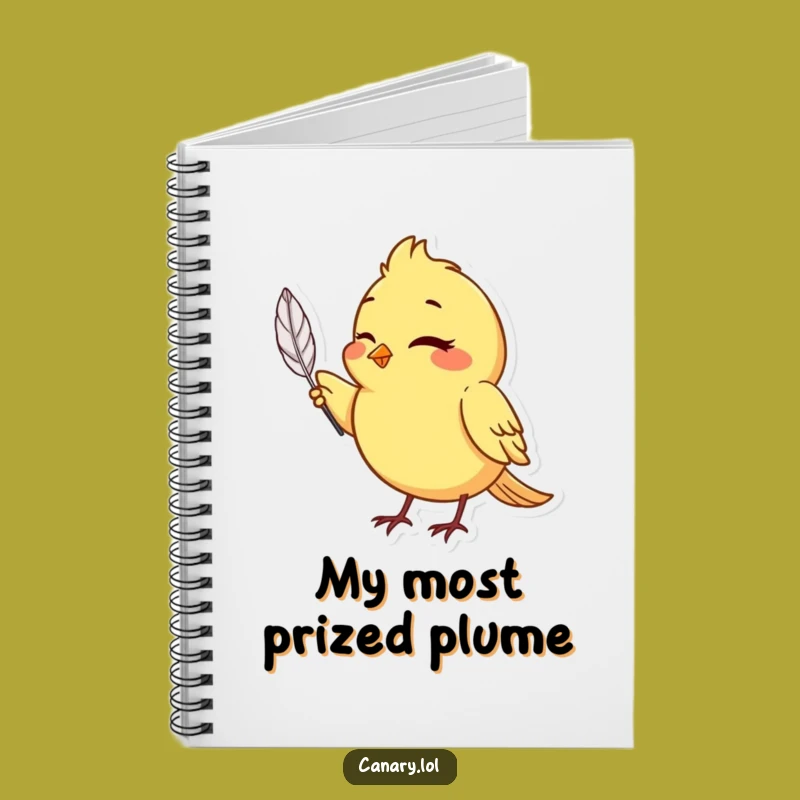 Funny Canary Winking Notebook - Journal Your Feathered Thoughts
