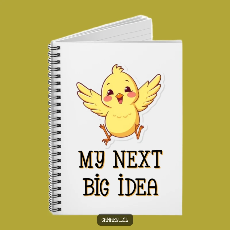 Funny Happy Canary Leaping Notebook - Capture Your Joyful Thoughts and Leaps