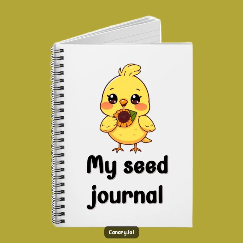 Funny Happy Canary Bird Notebook - Cute Funny Gift for Inspired Notes