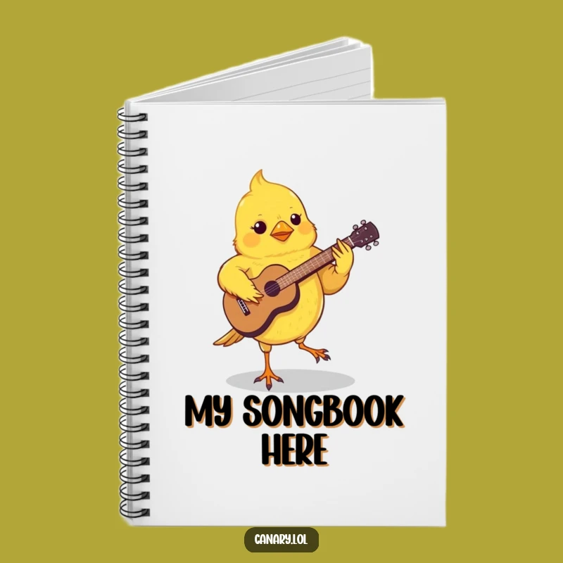 Funny Canary Guitar Notebook - Write Your Next Hit Song!