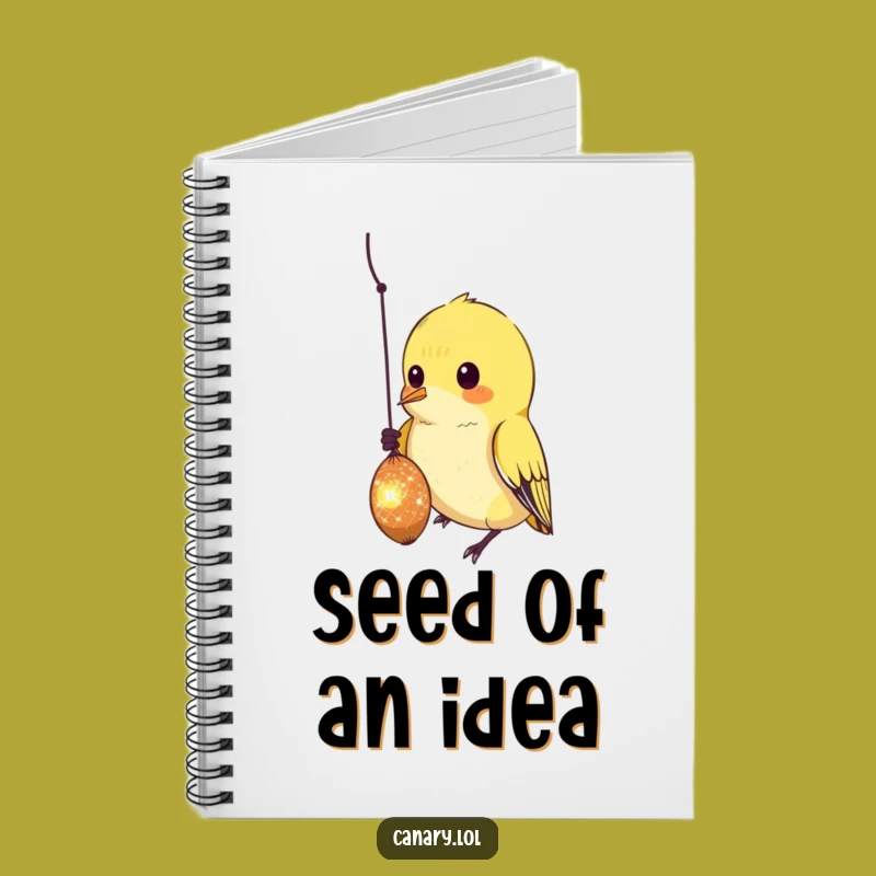 Funny Curious Canary Notebook: Journal Your Discoveries with a Seed-Focused Bird
