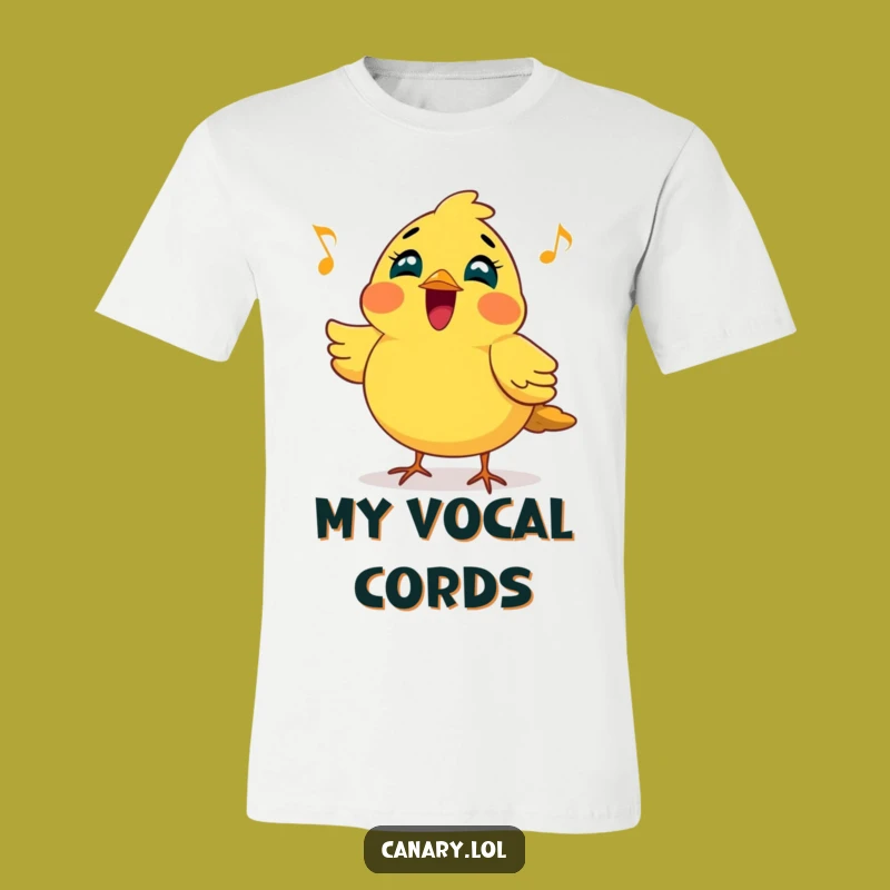 Funny Canary Singing T-Shirt - Cheerful Melody Humor, Perfect Musical Gift