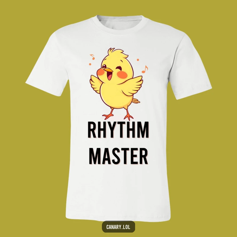 Funny Cheerful Canary T-Shirt: Dance to the Beat Tee