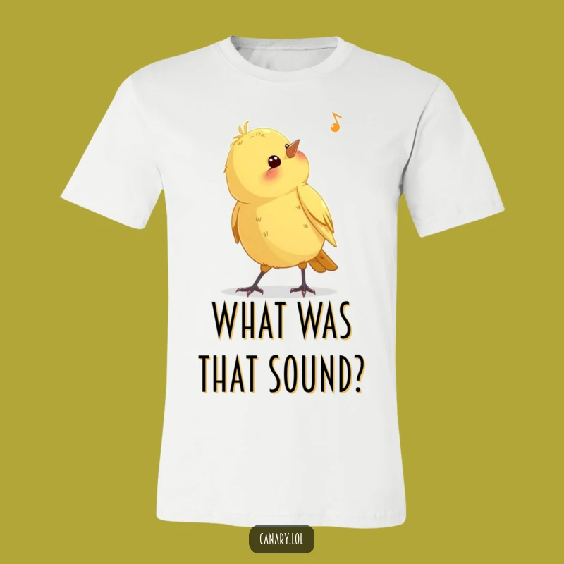 Funny Curious Canary T-Shirt: Adorable Bird Listening Tee for Gift