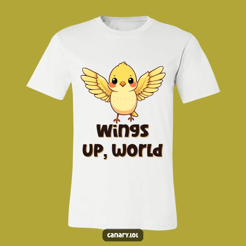 Funny Cute Canary T-Shirt - Aspiring Flight Graphic Tee