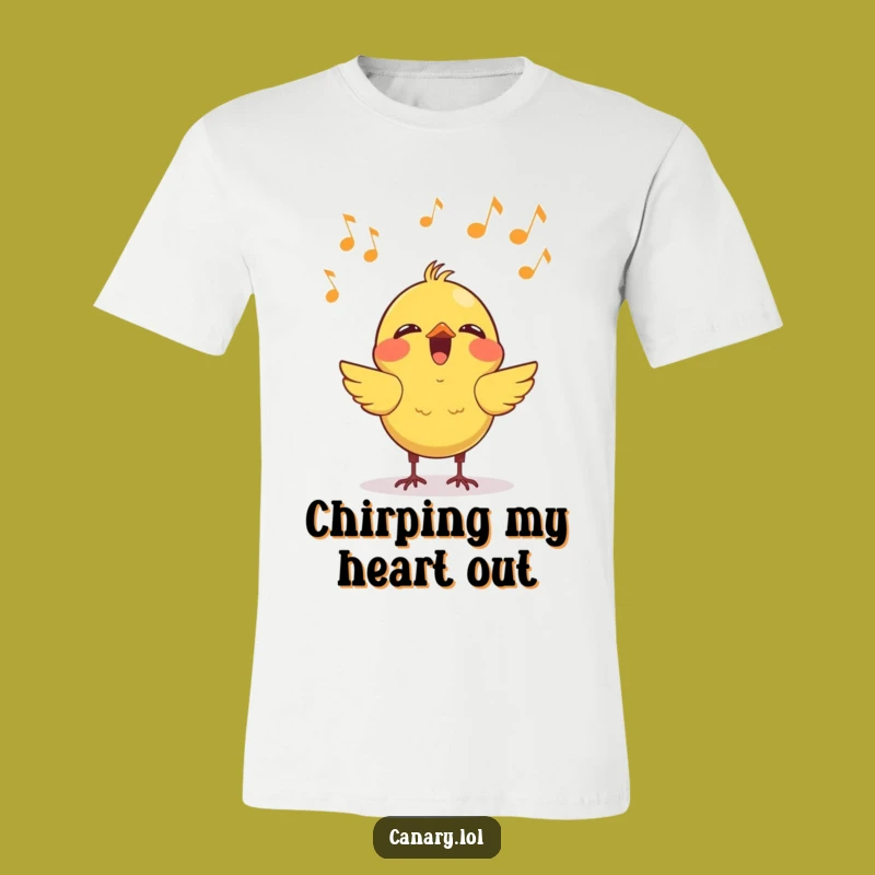 Funny Kawaii Canary Singing T-Shirt - Wear Your Joyful Melody Everywhere