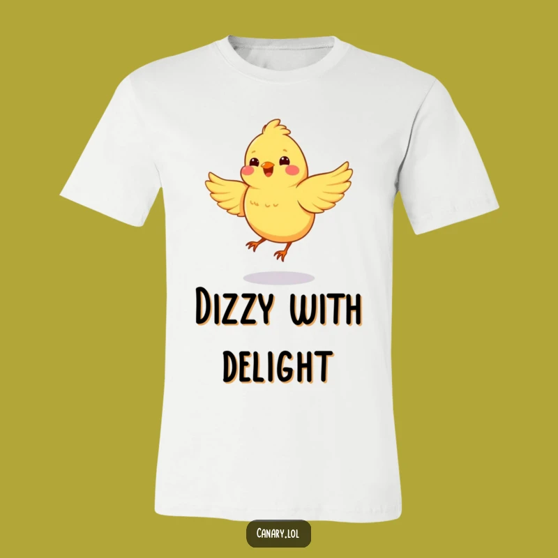 Funny Spinning Canary T-Shirt: Wear Your Enthusiasm, Energetic Bird Tee, Best Funny Gift