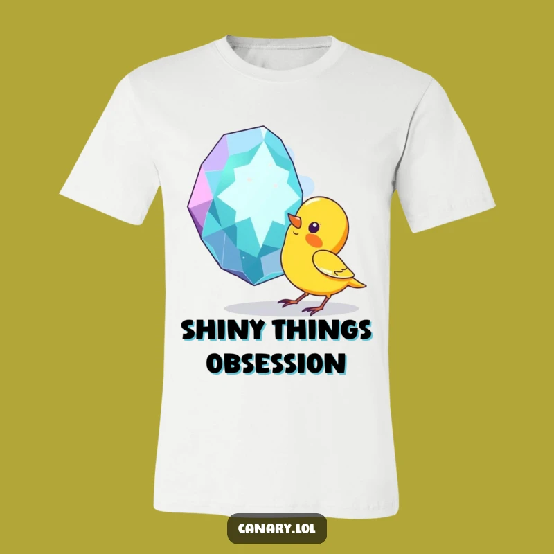 Funny Canary Gem Explorer Tee: Humorous Bird Shirt as a Whimsical Gift Idea