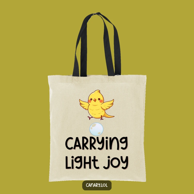 Funny Dancing Canary Tote Bag: Bubble Dancer, Perfect Eco-Friendly & Humorous Gift