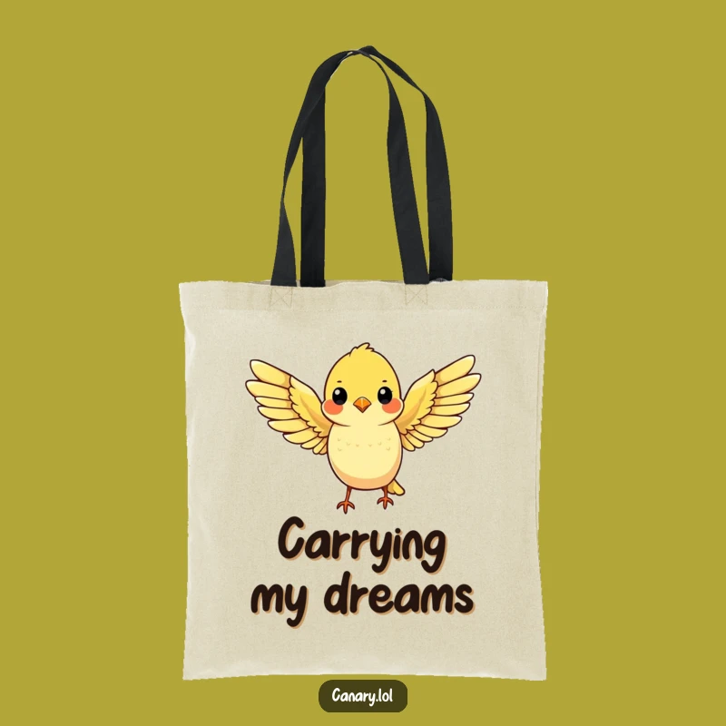 Funny Cute Canary Tote Bag - Ready for Flight Carryall