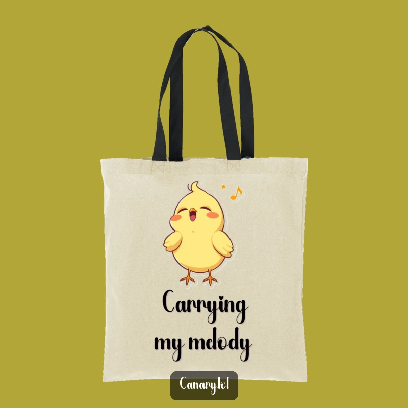 Funny Happy Canary Tote Bag: Joyful Song, Perfect Eco-Friendly & Humorous Gift