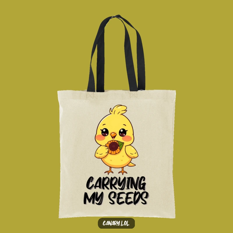 Funny Happy Canary Bird Tote Bag - Practical Funny Gift for Daily Smiles