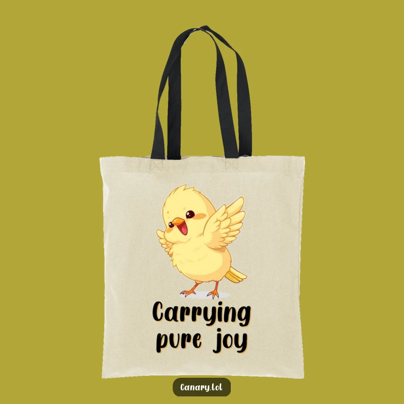 Funny Fluffy Canary Tote Bag: Carry Your Excitement in Style