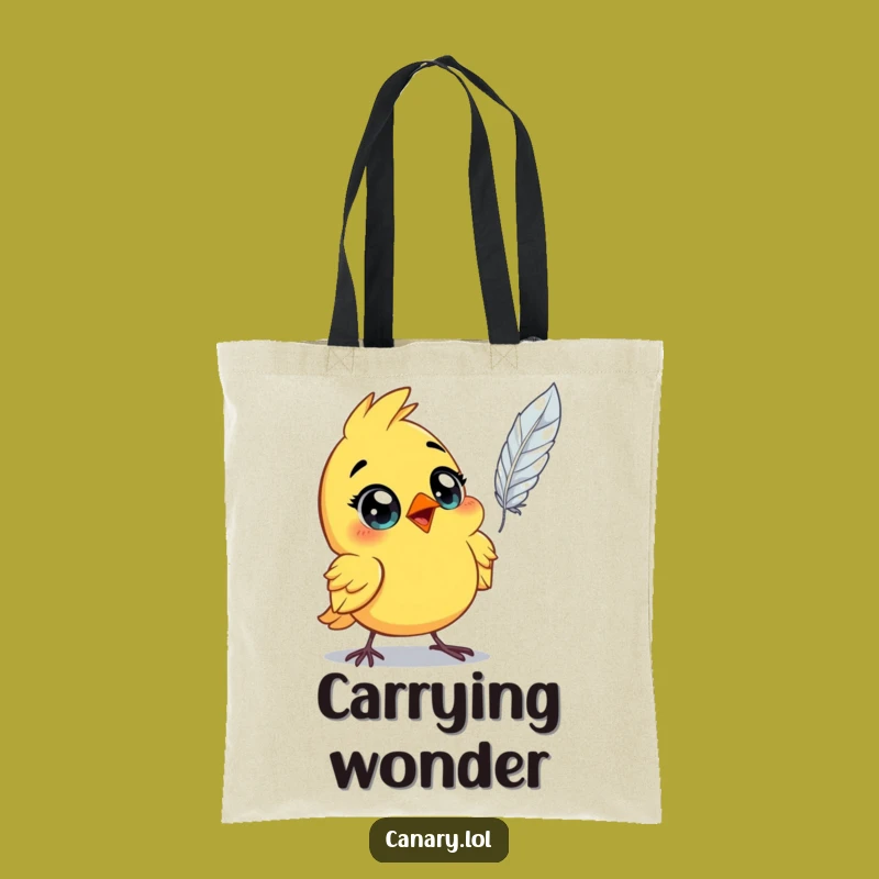 Funny Astonished Canary Tote Bag: Carry Your Amazement