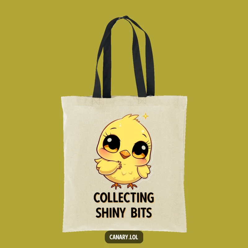 Funny Bright-Eyed Canary Tote Bag - Carry Your Sparkle Everywhere